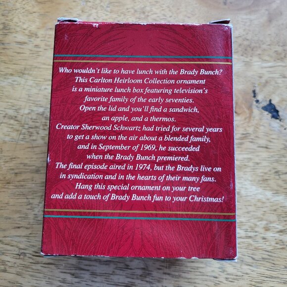 Vintage 2001 Carlton Cards LUNCH WITH THE BRADY BUNCH Xmas Ornament #95 "BIN E" - Picture 3 of 6